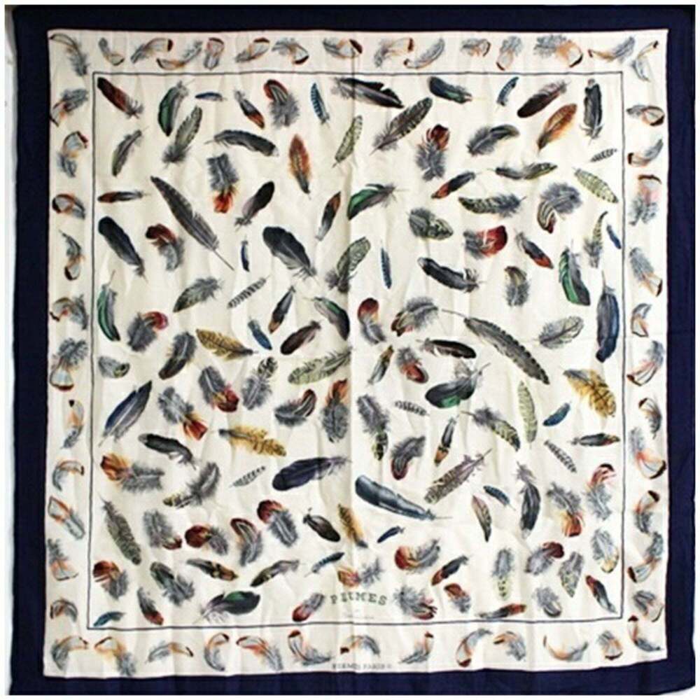 HERMES White Silk Scarf - Picture 2 of 10